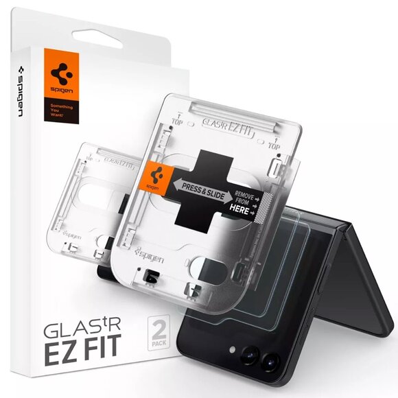 Spigen Samsung Galaxy Z Flip 5 GLAStR EZ FIT 2 Pack Screen Protector AGL06525 - Picture 1 of 4